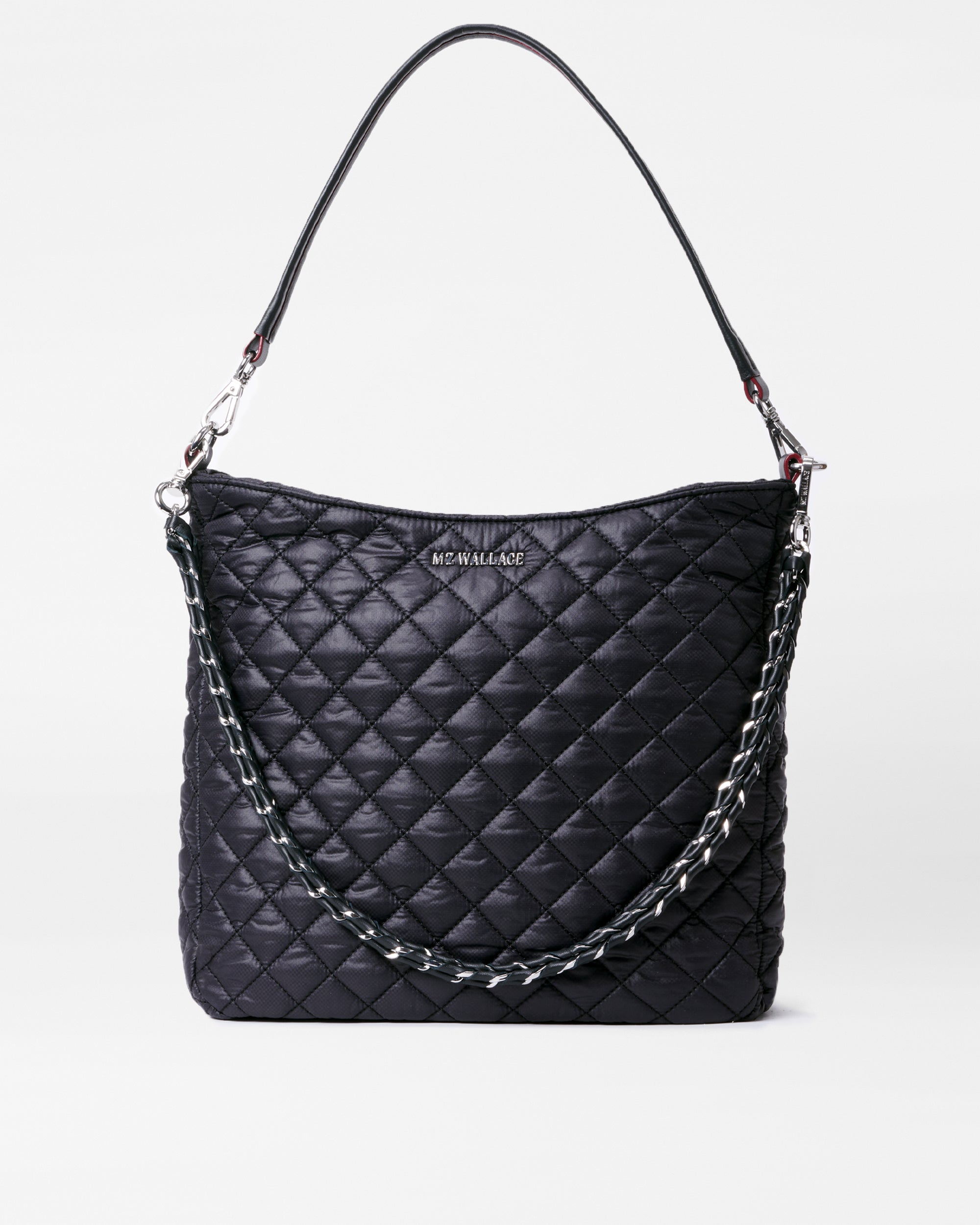 MZ Wallace Black Crosby Hobo Handbag
