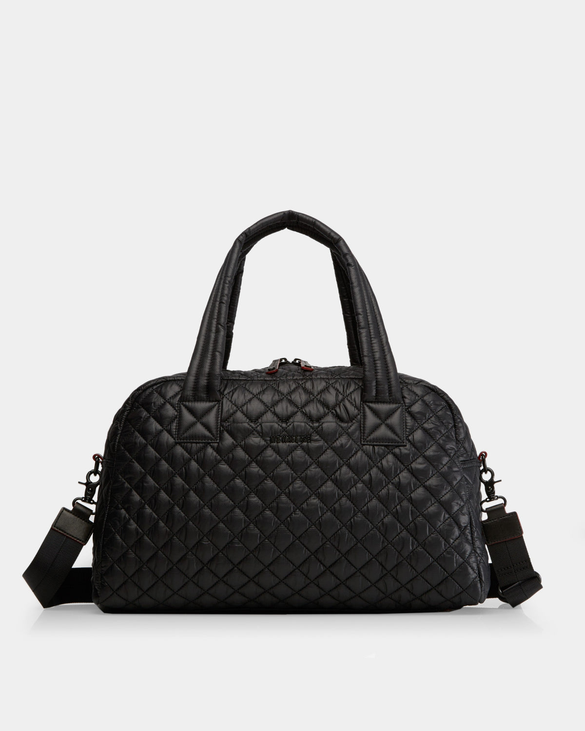 Black Quilted Duffle Travel Bag MZ Wallace