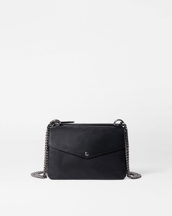 Black Leather Greta Crossbody