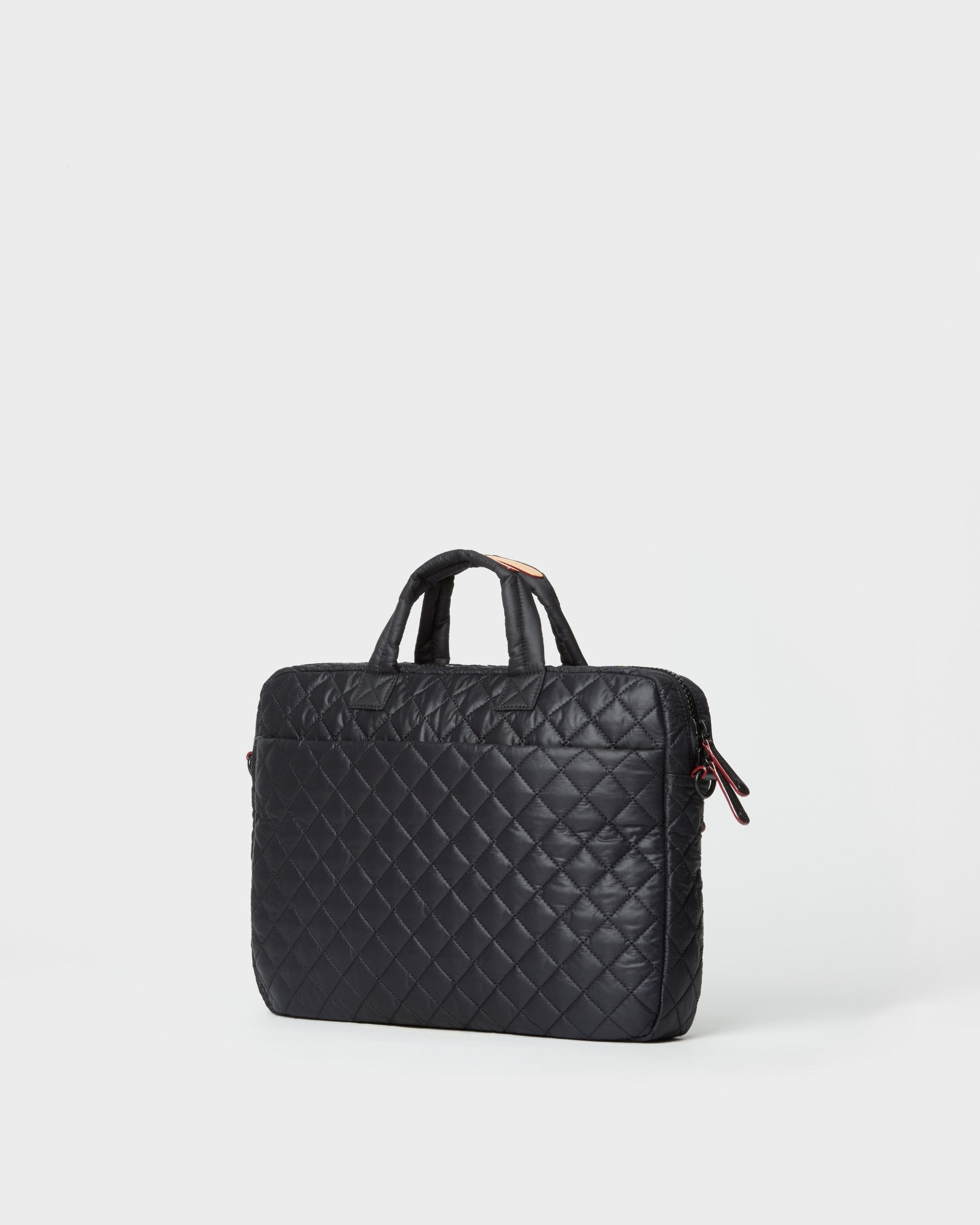 Back view of MZ Wallace Black Laptop Bag