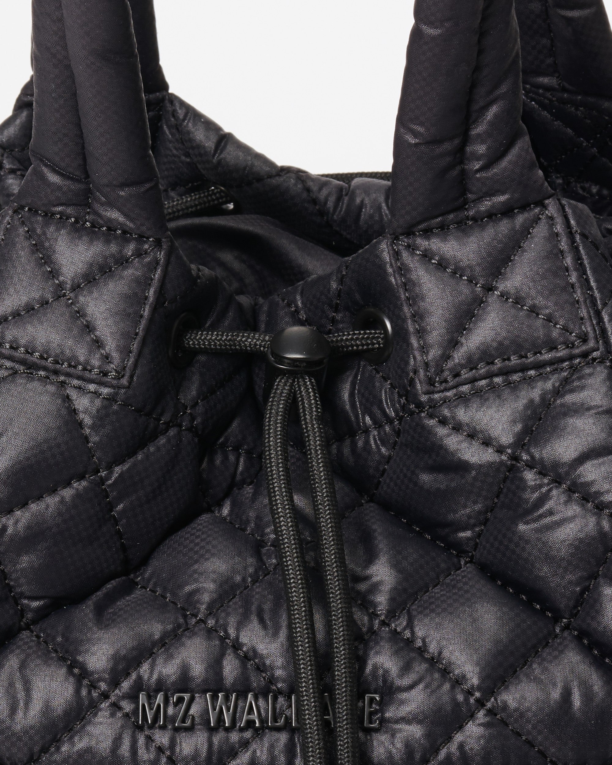 MZ WALLACE Metro City Backpack Quilted Nylon Black “ bottom holes”